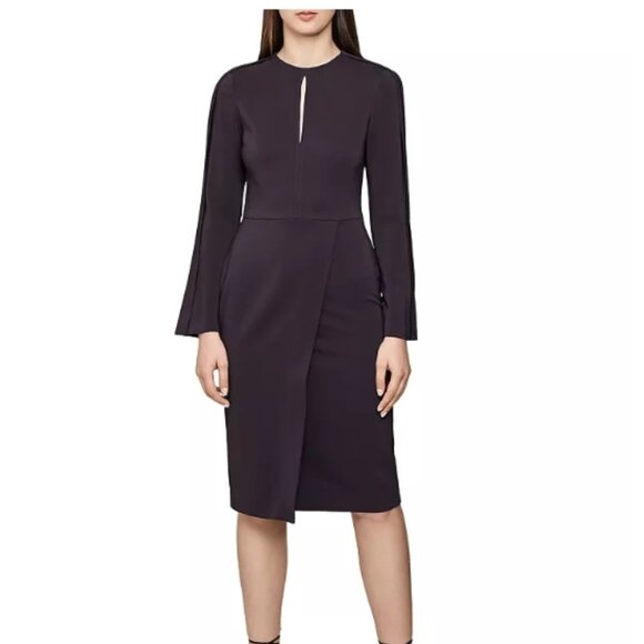 REISS Anouk Fitted Dress – Berry US 6 NWT - Picture 9 of 10
